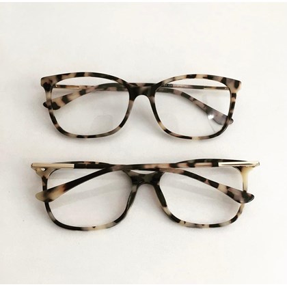 Armação de óculos de grau - Lari 2151 - Animal print Claro C5