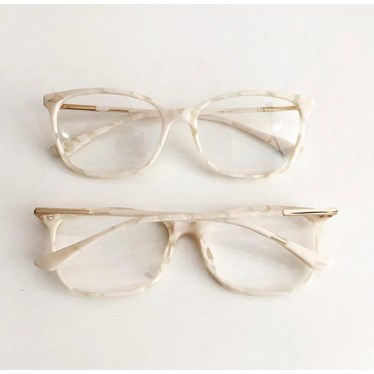 Armação de óculos de grau - Lari 2151 - Madre Pérola Branco