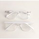 Armação de óculos de grau - Larissa 9606 - Transparente haste branca