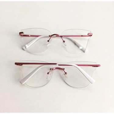 Armação de óculos de grau - Luisa 3 Pontos - Rose Metálico