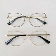 Armação de óculos de grau - Maísa 82152 - preto com dourado C1 Armação de óculos de grau - Maísa 82152 - preto com dourado C1