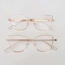 Armação de óculos de grau - Maísa 82152 - Rose gold brilho prata C2