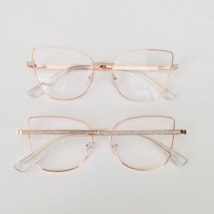 Armação de óculos de grau - Maísa 82152 - Rose gold brilho prata C2 Armação de óculos de grau - Maísa 82152 - Rose gold brilho prata C2