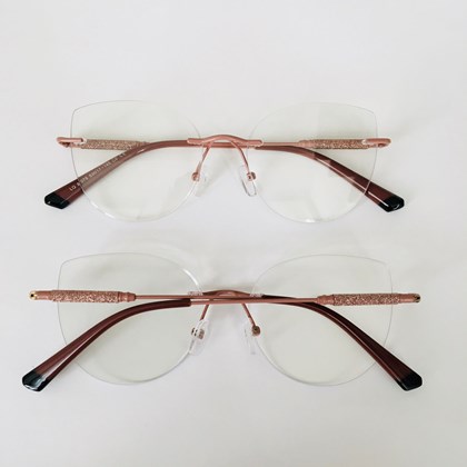 Armação de óculos de grau - Malévola 3 pontos cod 81075 - nude chocolate C9