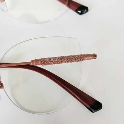 Armação de óculos de grau - Malévola 3 pontos cod 81075 - nude chocolate C9