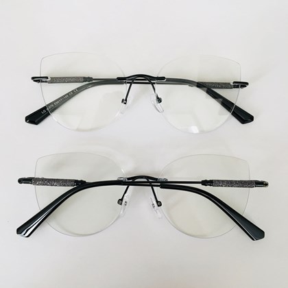 Armação de óculos de grau - Malévola 3 pontos cod 81075 - preto C8