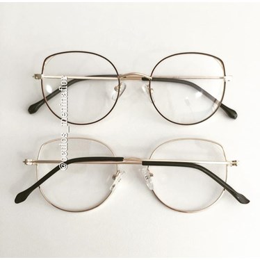 Armação de óculos de grau - Malévola - Marrom com dourado