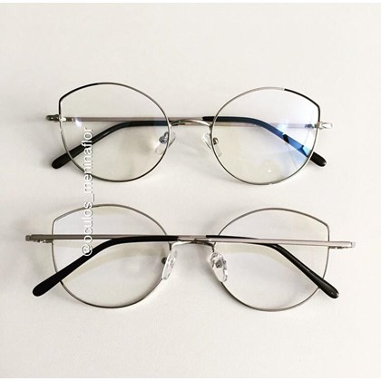 Armação de óculos de grau - Malévola Two - Prata com preto