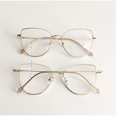 Armação de óculos de grau - Malvina - Dourado