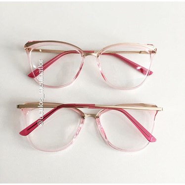 Armação de óculos de grau - Manu Two - Rose transparência