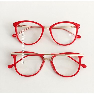 Armação de óculos de grau - Manu - Vermelho