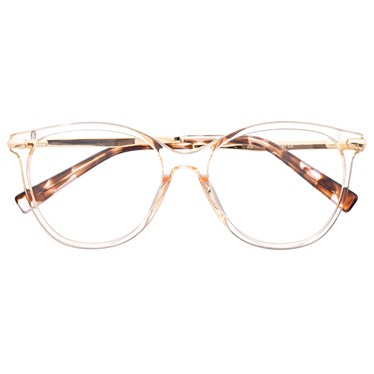 Armação de óculos de grau - Manuela 10067 - Dourado transparente