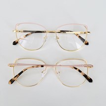 Armação de óculos de grau - Mariana 303 - rose com dourado C2