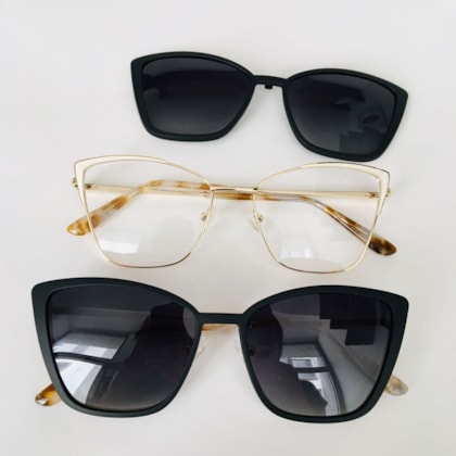 Armação de óculos de grau - Marina C0201 - branco com dourado C8 Armação de óculos de grau - Marina C0201 - branco com dourado C8