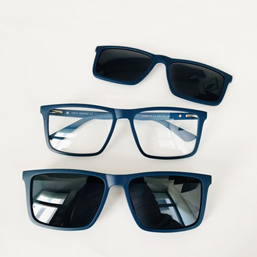 Armação de óculos de grau masculino - Alberto 99115 - azul C5