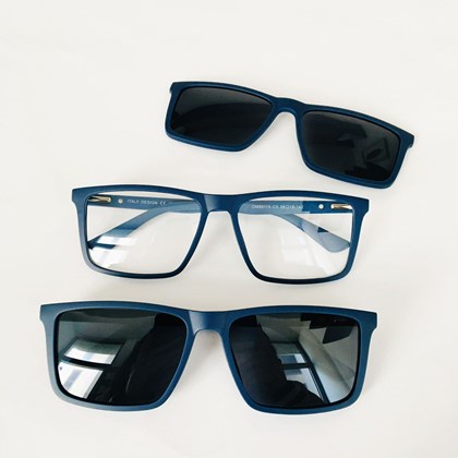 Armação de óculos de grau masculino - Alberto 99115 - azul C5 Armação de óculos de grau masculino - Alberto 99115 - azul C5