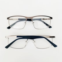 Armação de óculos de grau masculino - Antony 6978 - grafite haste azul C6 Armação de óculos de grau masculino - Antony 6978 - grafite haste azul C6