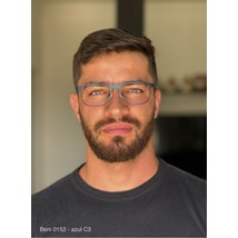 Armação de óculos de grau masculino - Beni 0152 - azul C3