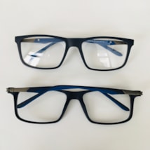 ARMAÇÃO DE ÓCULOS DE GRAU MASCULINO- BRENO SPORT 9142 - AZUL COM AZUL CLARO C4 ARMAÇÃO DE ÓCULOS DE GRAU MASCULINO- BRENO SPORT 9142 - AZUL COM AZUL CLARO C4