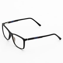 ARMAÇÃO DE ÓCULOS DE GRAU MASCULINO- CAIO 7007 - PRETO COM DETALHE AZUL C2 ARMAÇÃO DE ÓCULOS DE GRAU MASCULINO- CAIO 7007 - PRETO COM DETALHE AZUL C2