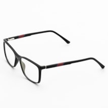 ARMAÇÃO DE ÓCULOS DE GRAU MASCULINO- CAIO 7007 - PRETO COM DETALHE VERMELHO C1 ARMAÇÃO DE ÓCULOS DE GRAU MASCULINO- CAIO 7007 - PRETO COM DETALHE VERMELHO C1