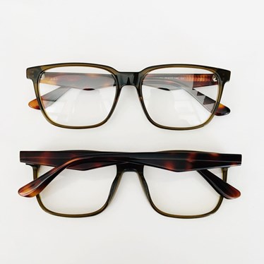 Armação de óculos de grau masculino - Caleb 3859 - marrom transparente C2