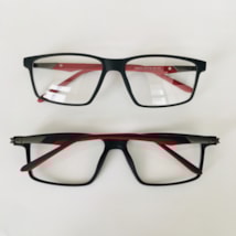 ARMAÇÃO DE ÓCULOS DE GRAU MASCULINO- CÉSAR SPORT 9141 - PRETO COM VERMELHO C5 ARMAÇÃO DE ÓCULOS DE GRAU MASCULINO- CÉSAR SPORT 9141 - PRETO COM VERMELHO C5