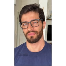 Armação de óculos de grau masculino - Daniel quadrado 0161 - cinza fosco