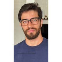 Armação de óculos de grau masculino - Daniel quadrado 0161 - marrom degradê