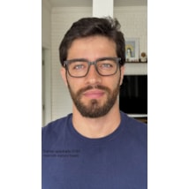 Armação de óculos de grau masculino - Daniel quadrado 0161 - marrom escuro fosco