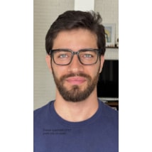 Armação de óculos de grau masculino - Daniel quadrado 0161 - preto clip on preto