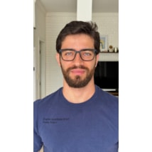 Armação de óculos de grau masculino - Daniel quadrado 0161 - preto fosco
