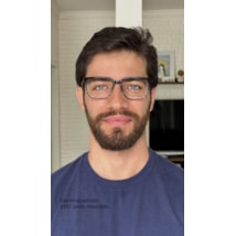 Armação de óculos de grau masculino - Daniel quadrado 0161 - preto mesclado
