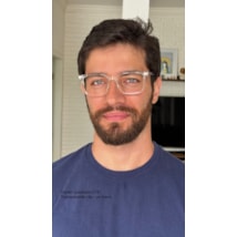 Armação de óculos de grau masculino - Daniel quadrado 0161 - transparente clip on transparente