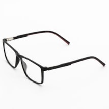 ARMAÇÃO DE ÓCULOS DE GRAU MASCULINO- EDDY 633078 - PRETO COM DETALHE VERMELHO C4 ARMAÇÃO DE ÓCULOS DE GRAU MASCULINO- EDDY 633078 - PRETO COM DETALHE VERMELHO C4