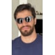 Armação de óculos de grau masculino - Ethan 6008 - azul fosco C4