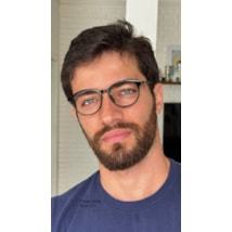 Armação de óculos de grau masculino - Ethan 6008 - preto C1