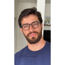 Armação de óculos de grau masculino - Ethan 6008 - preto fosco ponteira vermelha C5