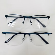 Armação de óculos de grau masculino - London 8025 - azul haste detalhe azul c3