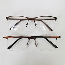 Armação de óculos de grau masculino - London 8025 - bronze haste detalhe laranja c7