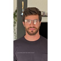 Armação de óculos de grau masculino - London 8025 - grafite haste detalhe cinza c6