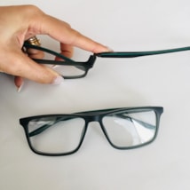 Armação de óculos de grau masculino - Luidi 1001 - verde haste detalhe verde C4
