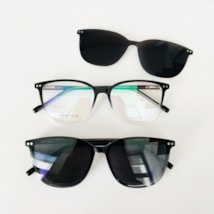 Armação de óculos de grau masculino - Luidi F1004 - preto transparência C3 Armação de óculos de grau masculino - Luidi F1004 - preto transparência C3