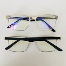 Armação de óculos de grau masculino - Modelo 96010 - prata