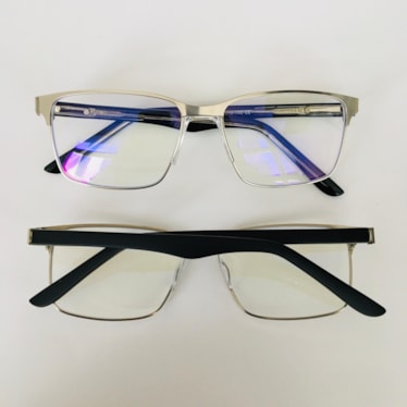 Armação de óculos de grau masculino - Modelo 96010 - prata