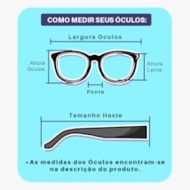 Armação de óculos de grau masculino - Modelo 96010 - prata