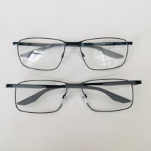 Armação de óculos de grau masculino - Noah 1018 - azul haste detalhe cinza c2