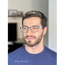 Armação de óculos de grau masculino - Rodrigo 8002 - azul C4 Armação de óculos de grau masculino - Rodrigo 8002 - azul C4