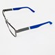 Armação de óculos de grau masculino - Rodrigo 8002 - grafite haste azul C5