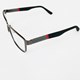 Armação de óculos de grau masculino - Rodrigo 8002 - grafite haste cinza com vermelho C9